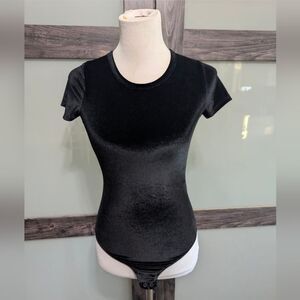 2/30 Hollister Black Velour Bodysuit XS
